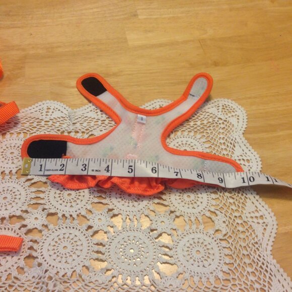 rabbit Harness and Leash, new. Cabbage patch and orange design - Picture 3 of 4